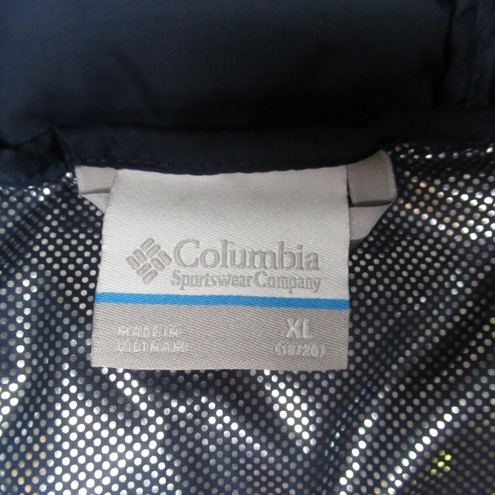 Columbia Jacket Boy XL 18/20 Blue Powder Lite Insulated Omni Heat Quilted Puffer